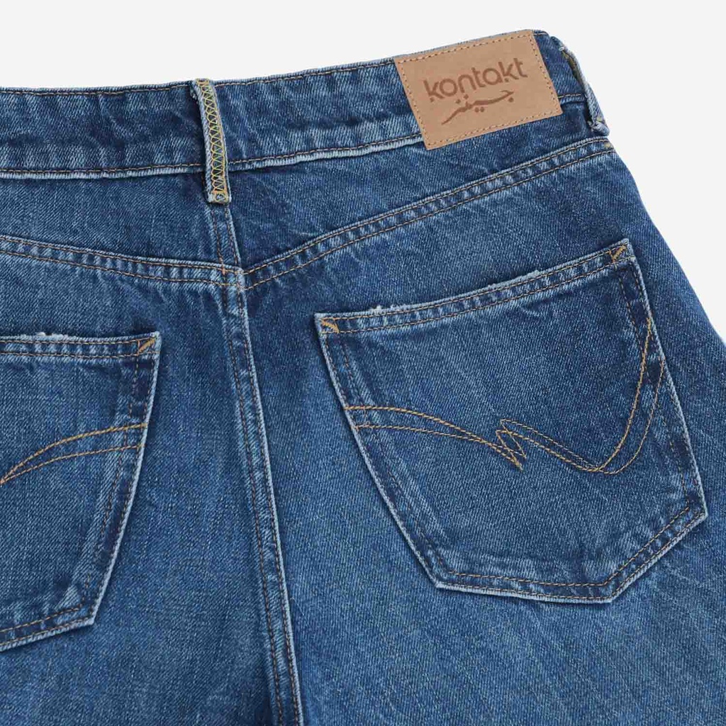 Super Straight jeans femme avec braguette décalé- SARRA 2.0