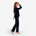 Pyjama femme manches longues avec détail dentelle