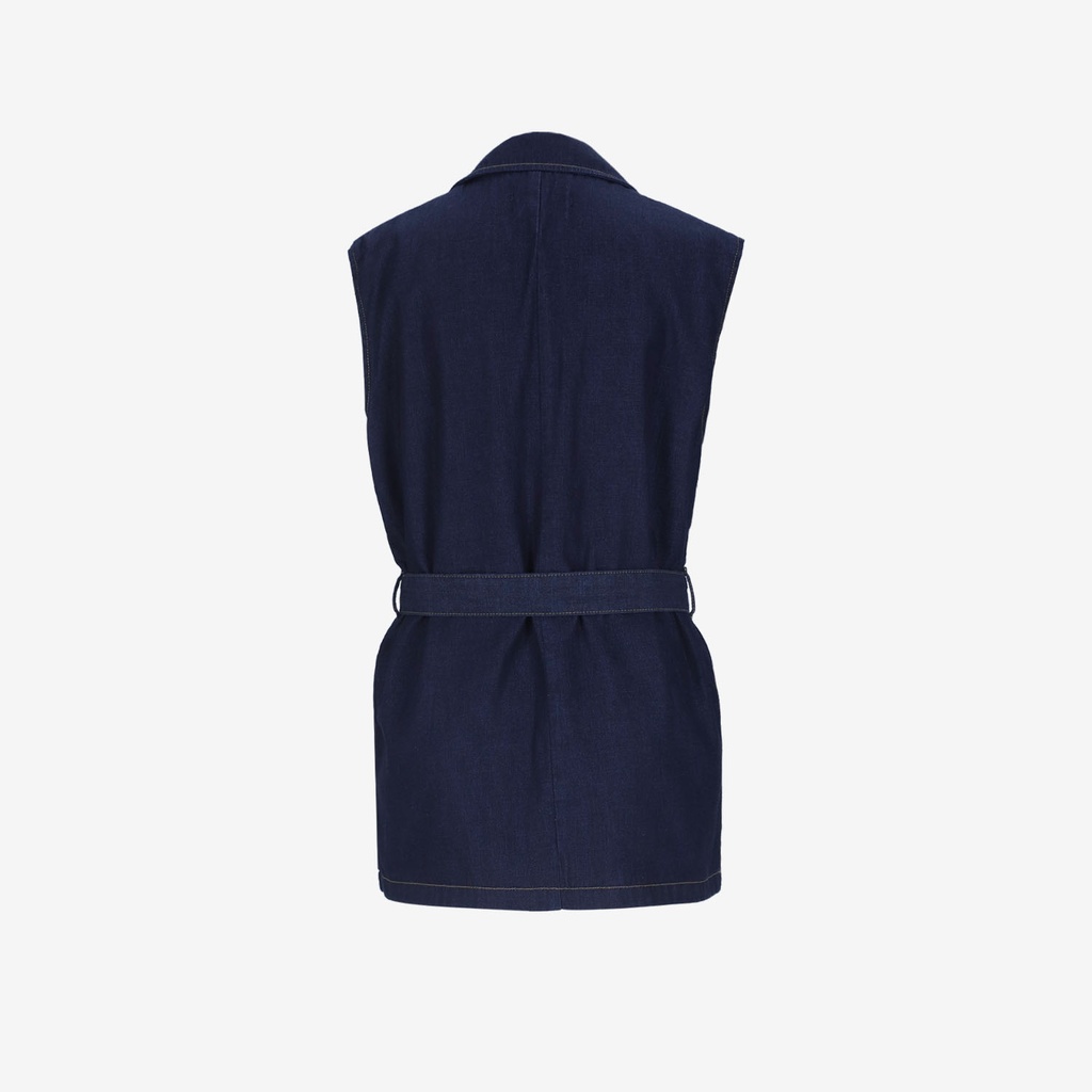 Blazer croisé femme sans manches-SAHAR