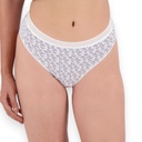 Lot de 3 Slips taille haute femme bords elastique large en coton stretch