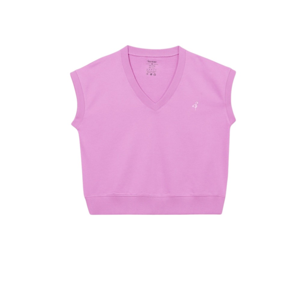 Sweat femme sans manches avec broderie