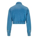 Cropped chemise western femme en jeans - SHERAZADE