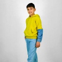 Hoodie garçon avec manches en denim