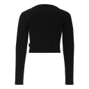 T-shirt crop fille manches longues avec perles