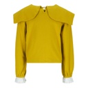 Sweat fille col noeud avec volants