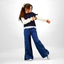 Sweat fille avec volants