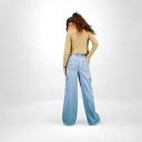 T-shirt crop fille manches longues avec perles