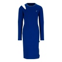 Robe côtelé fille manches longues avec cut out et perles