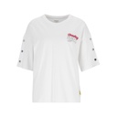 T-shirt femme sur taille avec boutons pression  CHEWING GUM