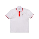 Polo homme manches courtes avec broderie et patte contrasté