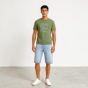 T-shirt homme manches courtes délavé MOOD عال العال