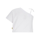 T-shirt fille manche dénudée avec broderie