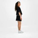 Jupe fille avec cordon et galant contrasté en molleton