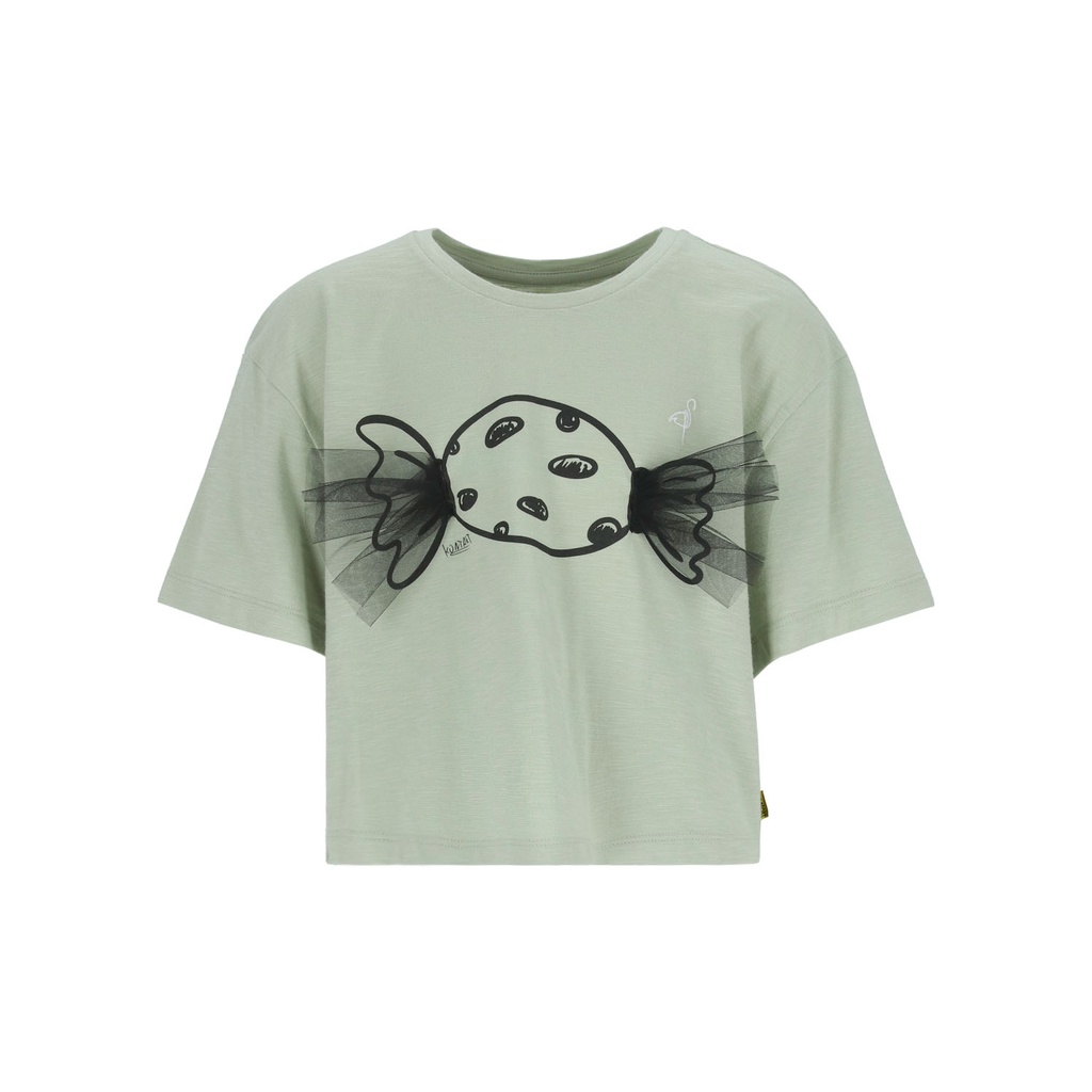 T-shirt sur taille fille manches courtes Haloua