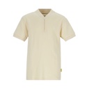 Polo zippé garçon manches courtes col mao avec broderie