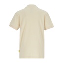 Polo zippé garçon manches courtes col mao avec broderie