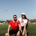 T-shirt unisexe manches  courtes contrasté  تونس تجمعنا