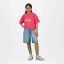 T-shirt sur taille fille manches courtes  Glâces Paillétés