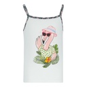 Ensemble fille bretelle et short FLAMANT ROSE