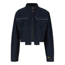 Cropped jacket unisexe selvedge avec fermeture décalée en jeans Selvedge And Raw Look - TUNIS FASHION WEEK 2024