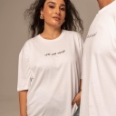 T-shirt unisexe oversized manches courtes الوجوه هي هي