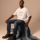 T-shirt unisexe oversized manches courtes وسّع بالك