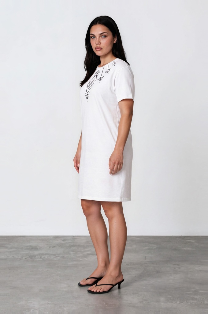 T-shirt &amp; Robe oversized unisexe Modular MOTIF BERBERE HEAVY PRINT AND LASER - TUNIS FASHION WEEK 2024