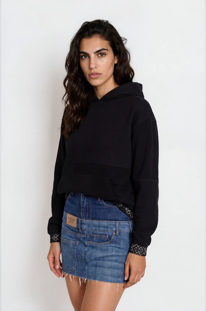 Hoodie oversized unisexe IMPRIME BERBERE UPCYCLING METHODS - TUNIS FASHION WEEK 2024