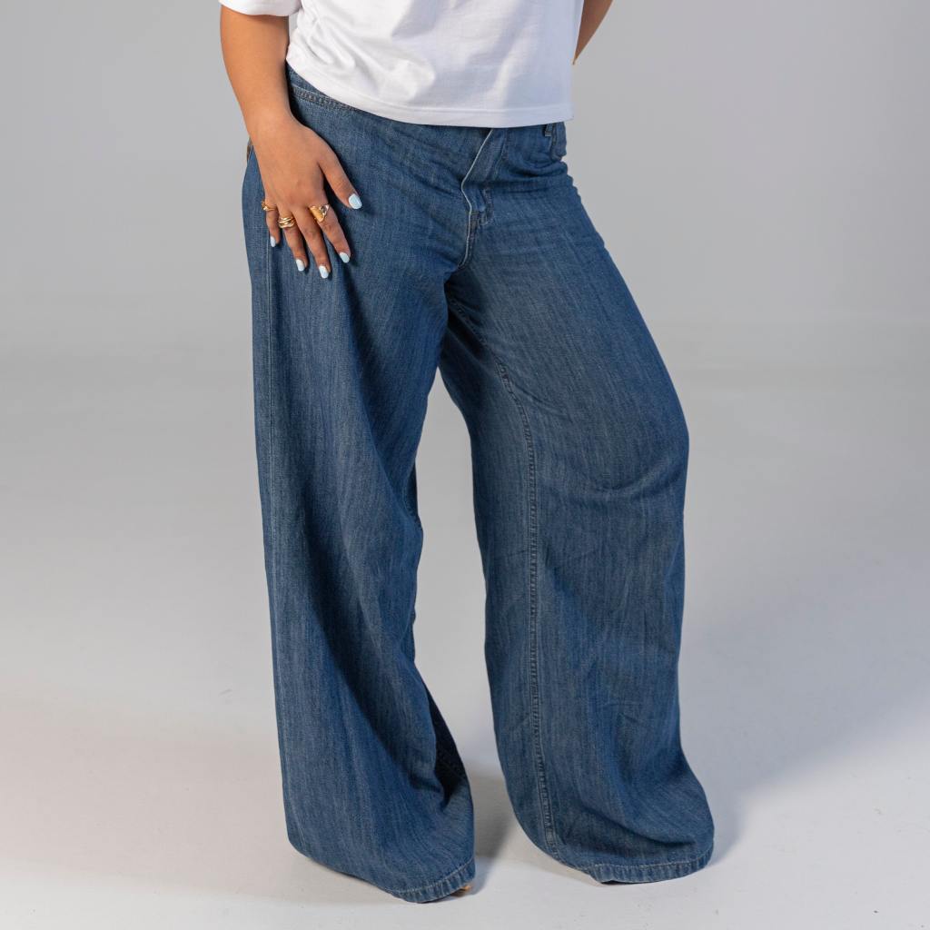 Wide leg Jeans femme en lin