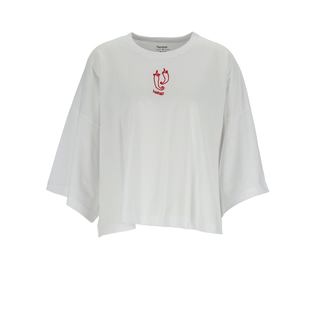 T-shirt oversized femme manches courtes فلفل