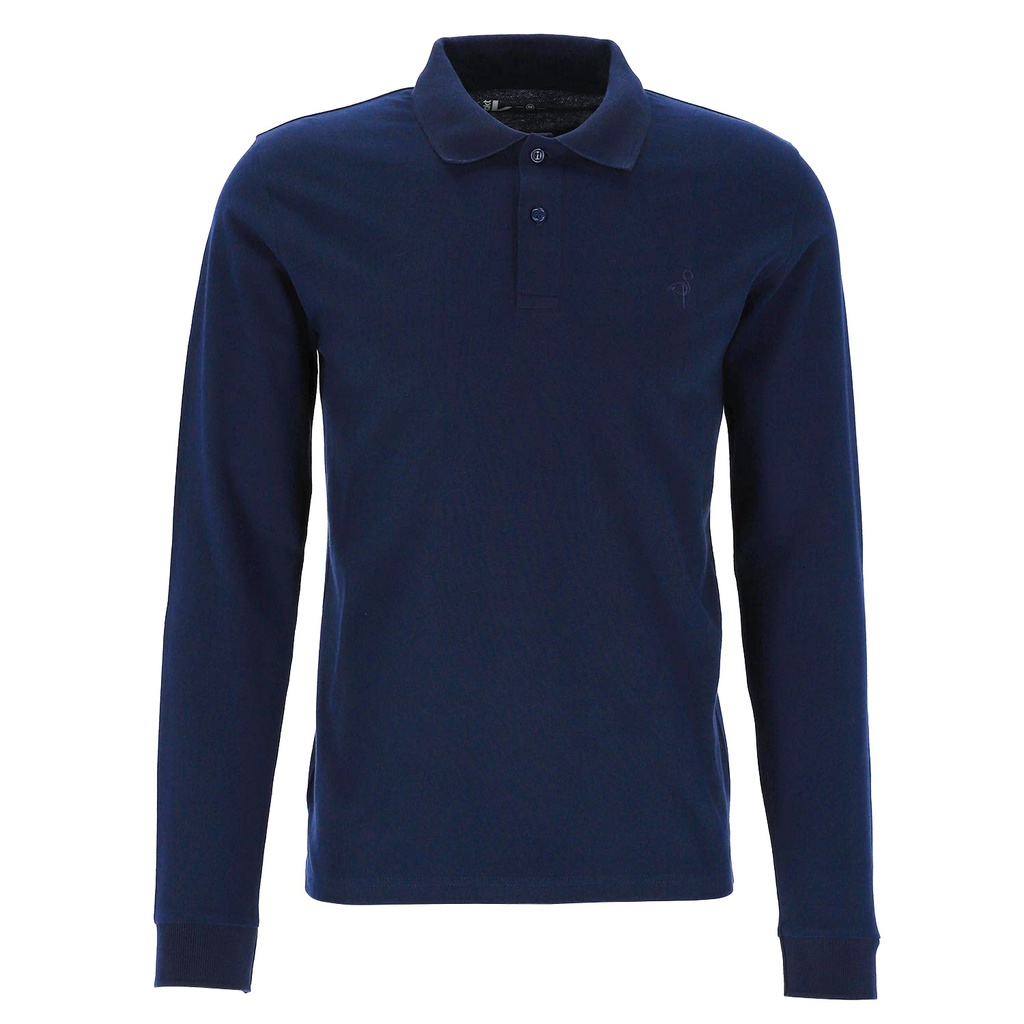 POLO HOMME MANCHES LONGUES AVEC BRODERIE