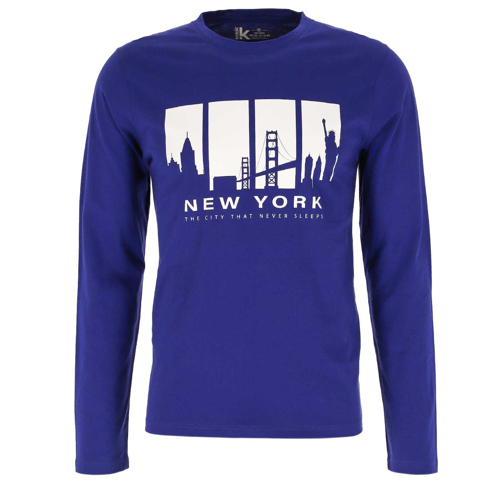 T-SHIRT HOMME MANCHES LONGUES NEW YORK