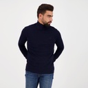 PULL COL ROULÉ HOMME MANCHES LONGUES EN PIQUÉ AVEC BRODERIE