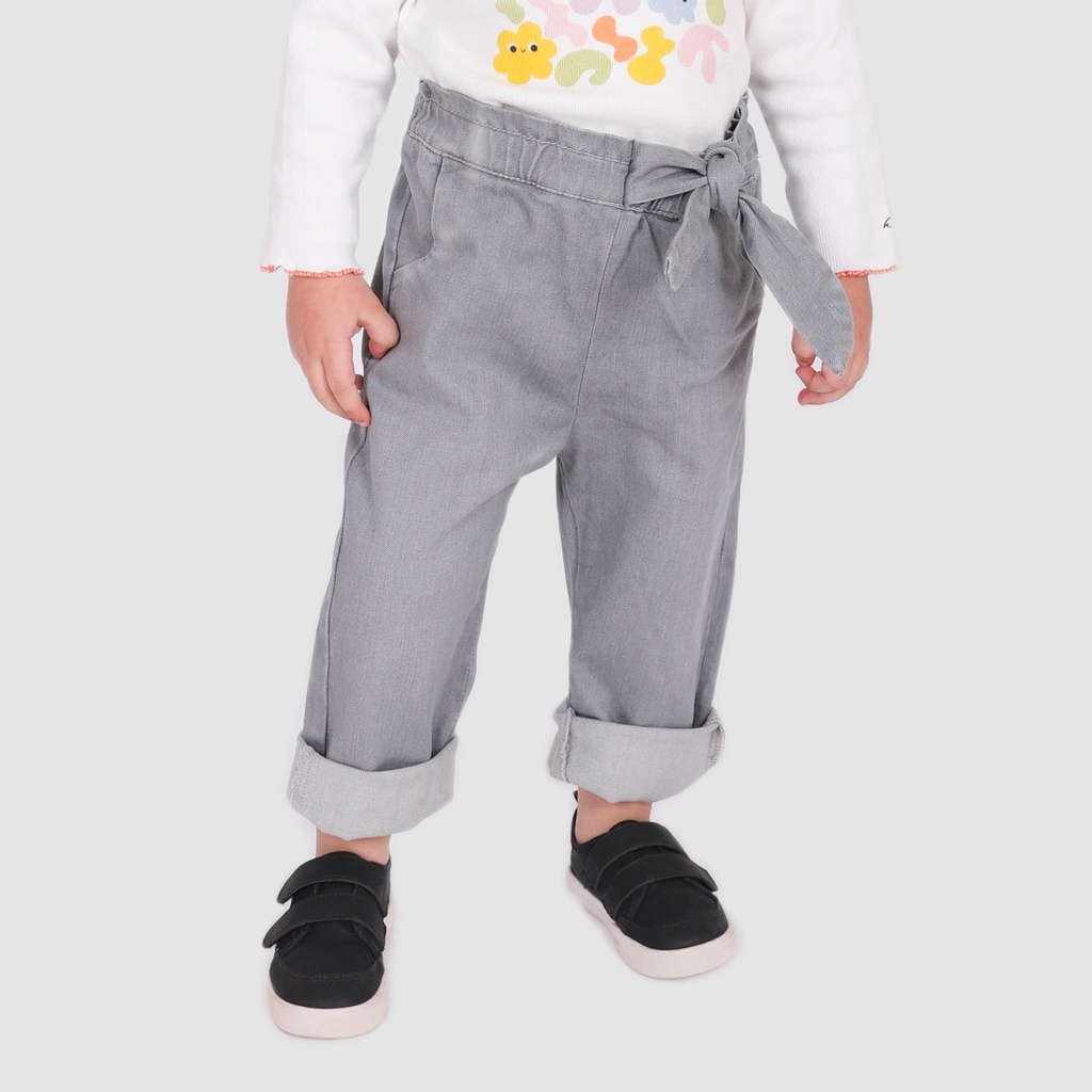 Pantalon bébé fille avec ruban