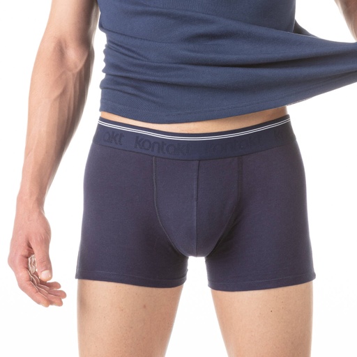 [05-010-06-019-K219-L] Shorty homme en coton stretch (Bleu   Marine, L)