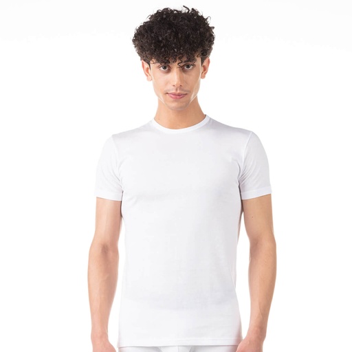 T-shirt col rond homme en coton pur