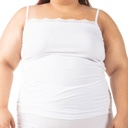 Caraco bords dentelle grandes tailles en coton stretch