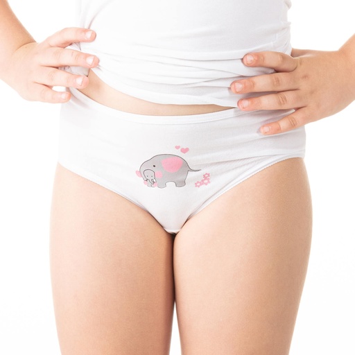 Slip fille éléphant en coton stretch