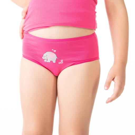 Slip fille éléphant en coton stretch