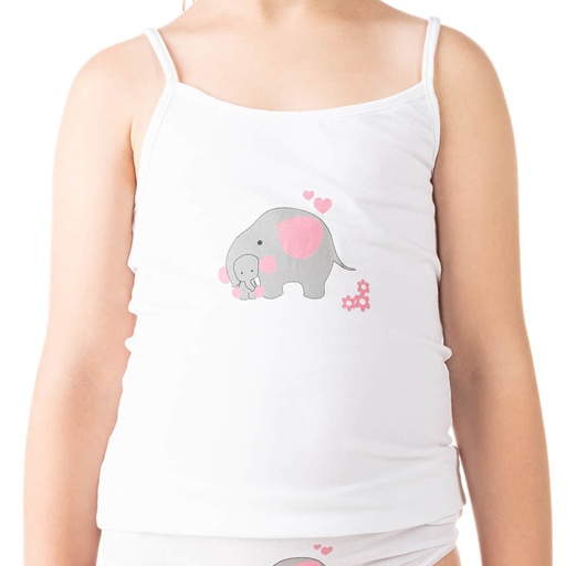 Caraco fille éléphant en coton stretch