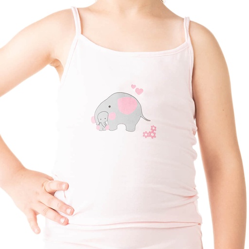 Caraco fille éléphant en coton stretch