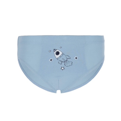 [05-010-20-030-K288-2A] Slip garçon fusée en coton pur (Bleu  Clair, 2A)