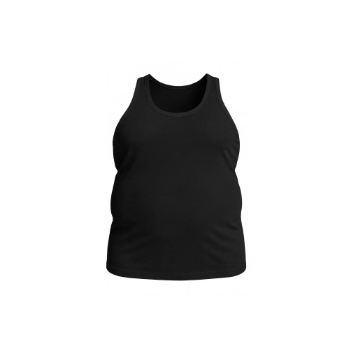 [05-010-19-020-K040-3XL] Singlet grandes tailles en coton pur (Noir, 3XL)