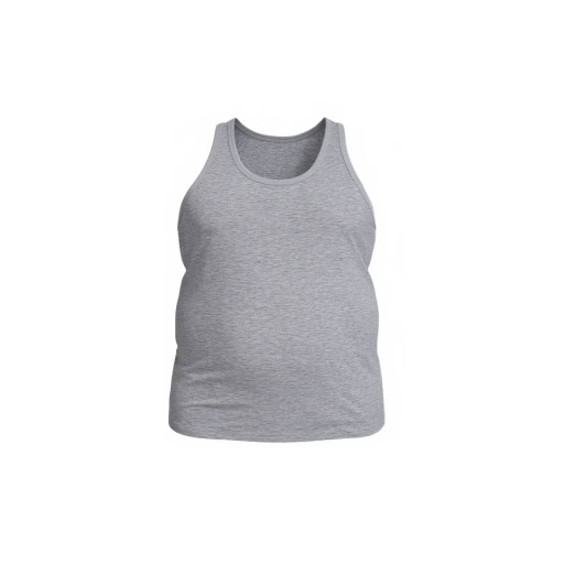 [05-010-19-020-K025-3XL] Singlet grandes tailles en coton pur (Gris Chiné, 3XL)