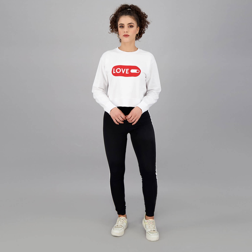 Sweat crop femme LOVE