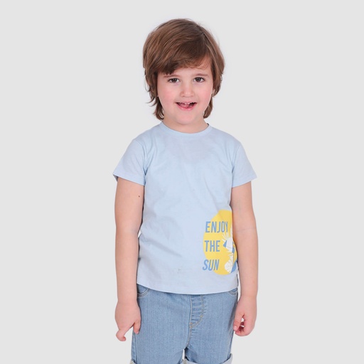 [05-010-02-370-K012-12M] T-shirt bébé manches courtes ENJOY THE SUN (12M)