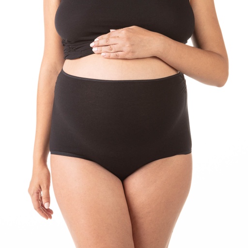 [05-010-11-013-K040-L] Culotte de grossesse en coton stretch (Noir, L)