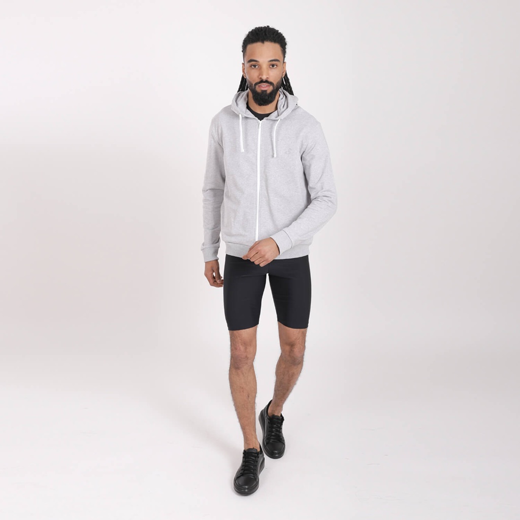 Hoodie zippé homme avec broderie