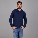 Polo homme manches longues avec broderie