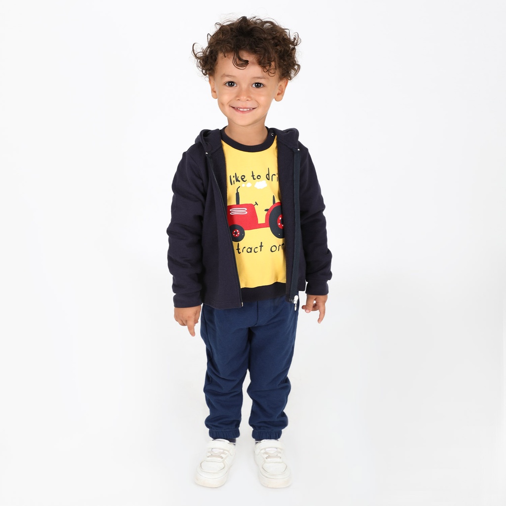 Hoodie zippé bébé avec broderie NOUNOURS